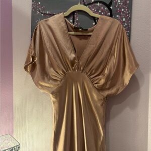 Lex Breezy Satin Floor Length dress